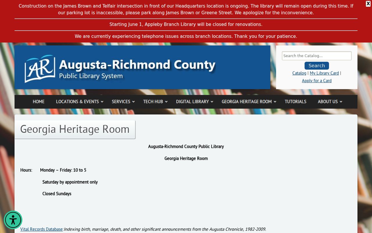 North Augusta residents directory Georgia Heritage Room city directory collection