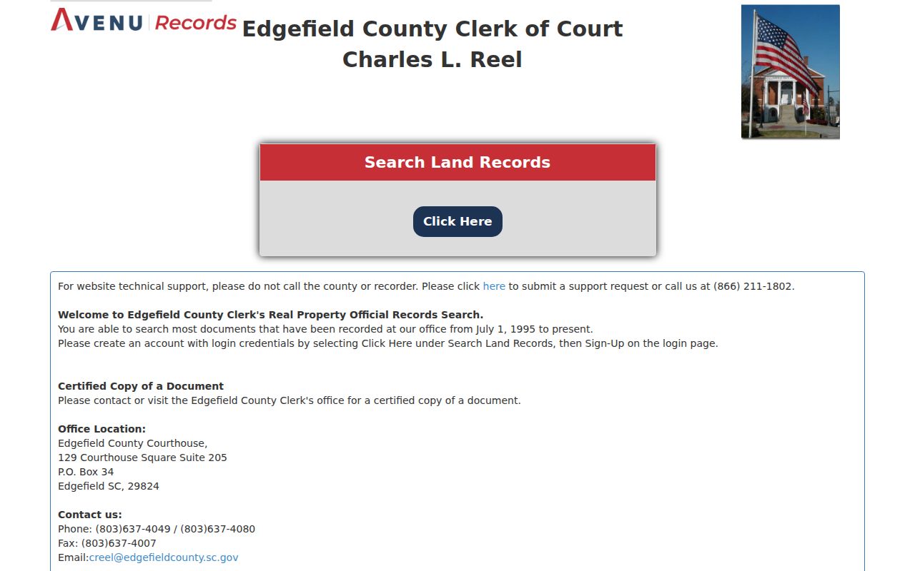 North Augusta street directory research using the Edgefield ROD official-records search