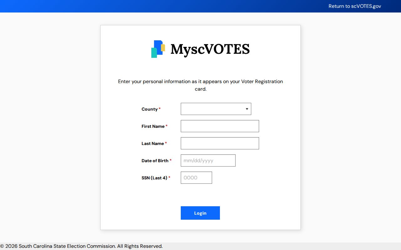 North Augusta residents directory MySCVotes voter information sign-in